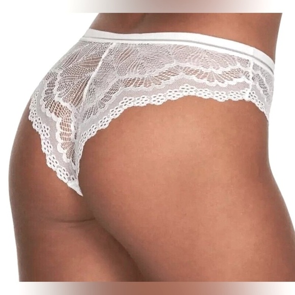 NWT Frederick’s of Hollywood Caroline White Lace Thong Panties Sizes S M L XL 1X - Picture 3 of 10